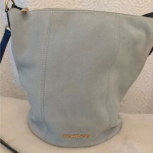 Michael Kors Soft Blue Suede Shoulder Bag